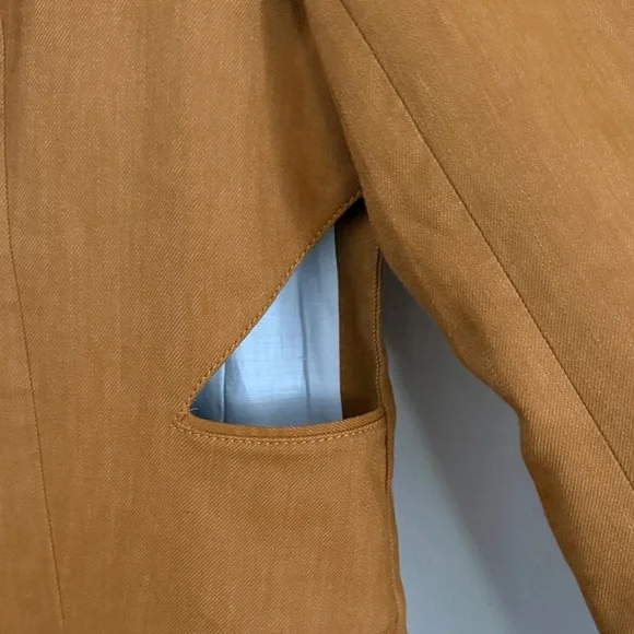 Tibi linen cut-out blazer in cinnamon size 10 - Picture 3 of 6